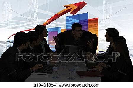 Picture - Businesspeople in a meeting. Fotosearch