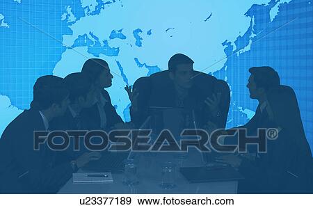 Businesspeople in a meeting View Large Photo Image Stock Photo - Businesspeople in a meeting. Fotosearch