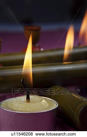 Candles in a decorative style View Large Photo Image Stock Photo - Candles in a decorative style. Fotosearch