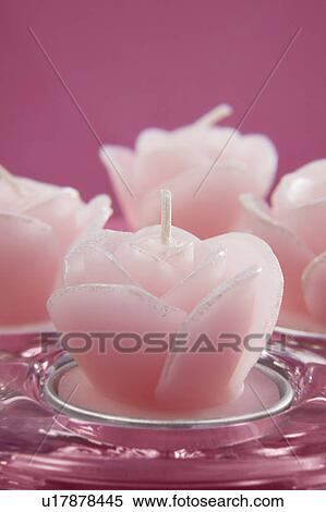 Decorative pink candles View Large Photo Image Stock Photography - Decorative pink candles. Fotosearch