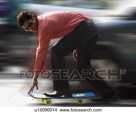 Picture - Man on a skateboard. Fotosearch