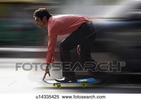 Stock Photography - Man on a skateboard. Fotosearch