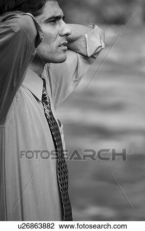 Stock Image - Man waiting . Fotosearch