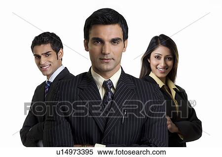 Stock Photography - Portrait of businesspeople. Fotosearch