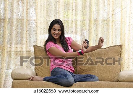 Woman with her mobile phone View Large Photo Image Stock Photo - Woman with her mobile phone. Fotosearch