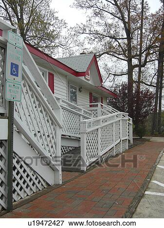 A ramp at a business. View Large Photo Image Stock Photo - A ramp at a business.. Fotosearch