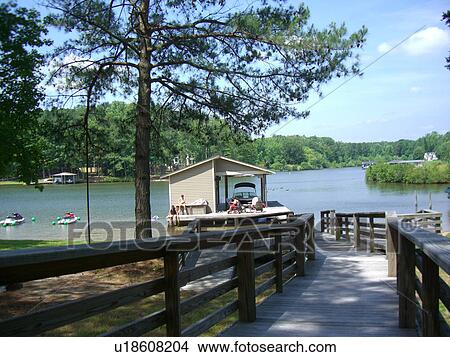 A ramp leading down to a dock. View Large Photo Image Picture - A ramp leading down to a dock.. Fotosearch