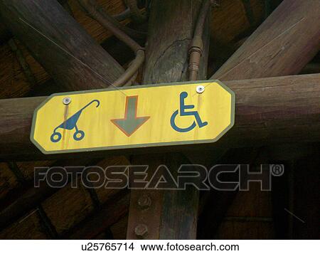 Handicap line sign. View Large Photo Image Picture - Handicap line sign.. Fotosearch