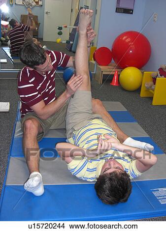 Picture - Stretches for physical therapy.. Fotosearch