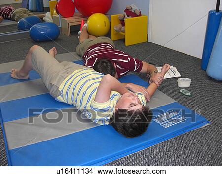 Stretches for physical therapy. View Large Photo Image Picture - Stretches for physical therapy.. Fotosearch