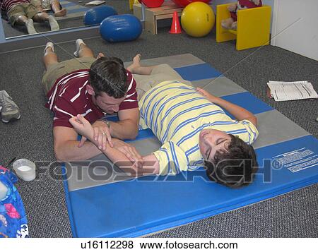 Stretches for physical therapy. View Large Photo Image Stock Photo - Stretches for physical therapy.. Fotosearch