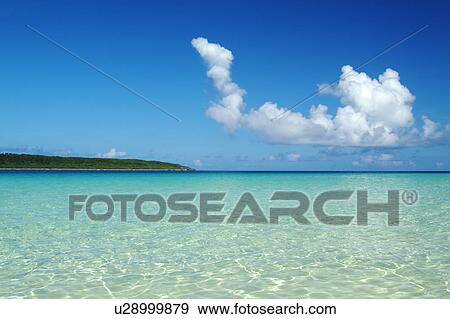Stock Photo - Beach and clouds. Miyakojima, Okinawa Prefecture, Japan, . Fotosearch