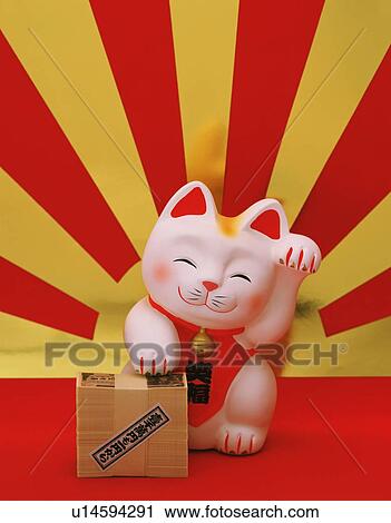 Stock Image - Beckoning Cat. Fotosearch