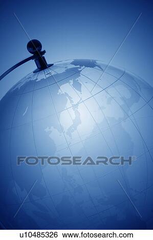 Stock Photograph - Blue Globe. Fotosearch
