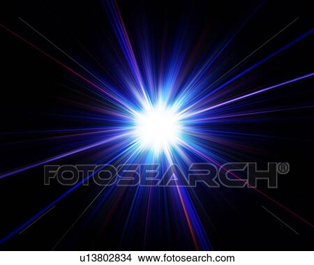 Picture - Blue solar flare. Fotosearch