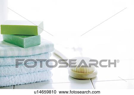 Body brush and soap in bathroom View Large Photo Image Stock Image - Body brush and soap in bathroom. Fotosearch