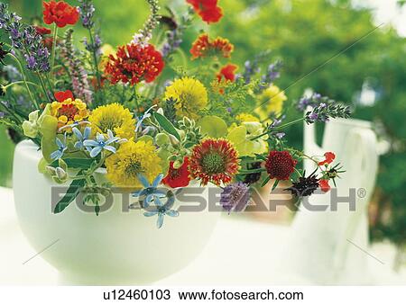 Bouquet of flowers in vase View Large Photo Image Stock Image - Bouquet of flowers in vase. Fotosearch