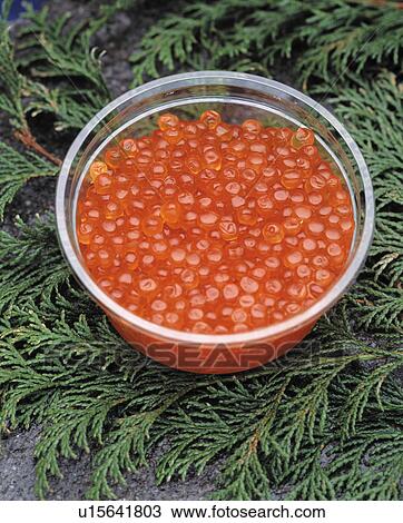 Bowl of salmon caviar View Large Photo Image Stock Image - Bowl of salmon caviar. Fotosearch