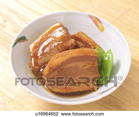 Stock Image - Braised pork. Fotosearch