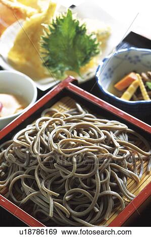 Buckwheat noodles View Large Photo Image Stock Photo - Buckwheat noodles. Fotosearch