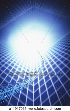 Stock Photography - Bunch of fiber optics, computer graphic. Fotosearch