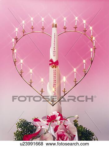 Candles in a Heart Shape View Large Photo Image Stock Photo - Candles in a Heart Shape. Fotosearch