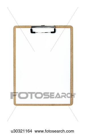 Picture - Clipboard and White Paper. Fotosearch