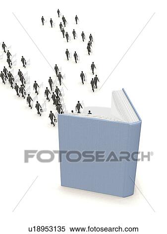 Cloned businessman coming out of a book View Large Photo Image Stock Photography - Cloned businessman coming out of a book. Fotosearch