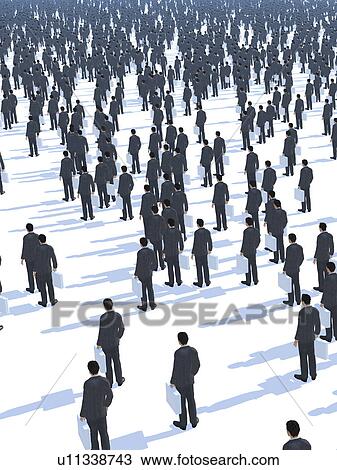 Stock Image - Cloned businessman. Fotosearch