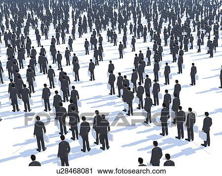 Stock Image - Cloned businessman. Fotosearch