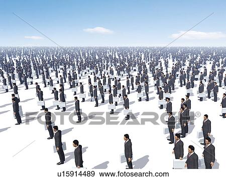 Stock Photo - Cloned businessman. Fotosearch