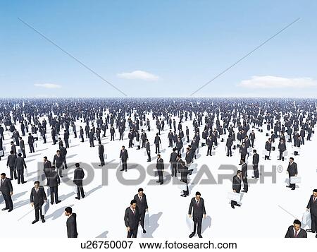 Stock Photo - Cloned businessman. Fotosearch