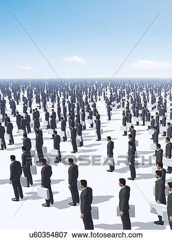 Cloned businessman View Large Photo Image Stock Photo - Cloned businessman. Fotosearch