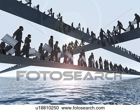 Cloned businessman walking on water View Large Photo Image Stock Image - Cloned businessman walking on water. Fotosearch