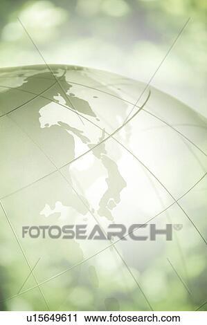 Stock Image - Close Up Image of Clear Globe. Fotosearch