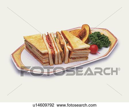 Stock Image - Club Sandwiches. Fotosearch