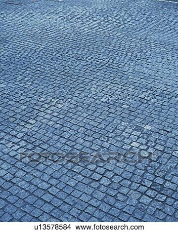 Cobblestone street View Large Photo Image Picture - Cobblestone street. Fotosearch
