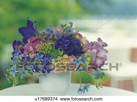 Picture - Colorful flower arrangement in vase. Fotosearch