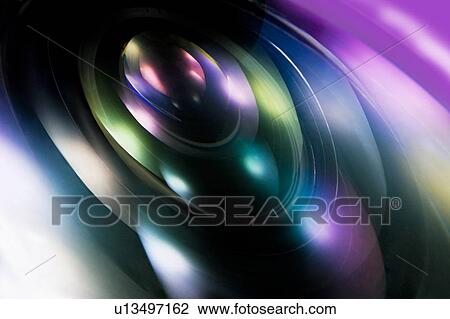 Stock Image - Colorful lights, computer graphic. Fotosearch