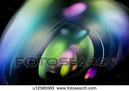 Stock Photo - Colorful lights, computer graphic. Fotosearch