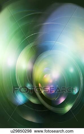 Stock Photo - Colorful lights, computer graphic. Fotosearch