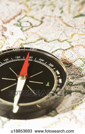 Compass and map of Europe View Large Photo Image Stock Image - Compass and map of Europe. Fotosearch