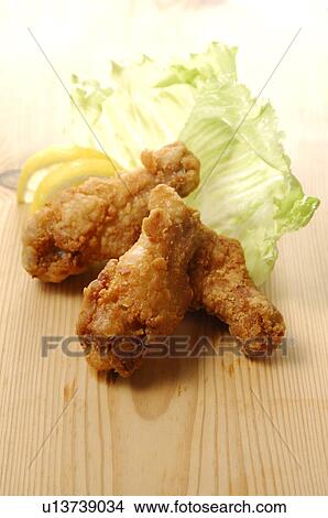 Picture - Deep fried chicken. Fotosearch