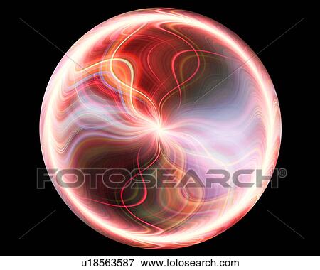 Stock Photo - Digitally generated image depicting a plasma ball. Fotosearch