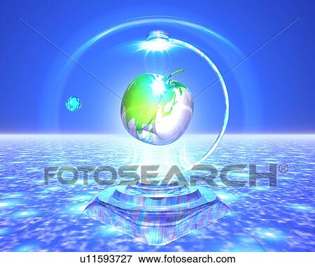 Digitally generated image depicting an apple on a pedestal View Large Photo Image Stock Photo - Digitally generated image depicting an apple on a pedestal. Fotosearch