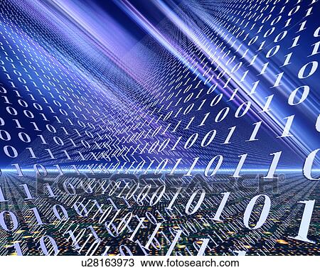Stock Image - Digitally generated image depicting binary code. Fotosearch