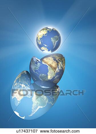 Stock Photo - Earth emerging from earth. Fotosearch
