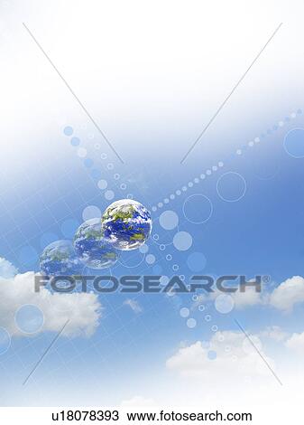 Stock Image - Earth in the sky. Fotosearch