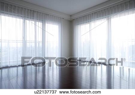 Stock Photo - Empty room with hardwood floors. Fotosearch