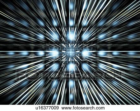 Stock Photo - Flash of light, computer graphic. Fotosearch